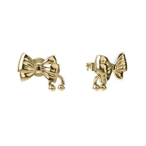 Stolen Girlfriends Club Pierced Bow Earrrings – Gold Plated