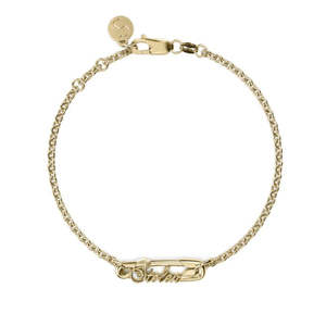 Stolen Girlfriends Club Scripted Pin Bracelet – Gold Plated