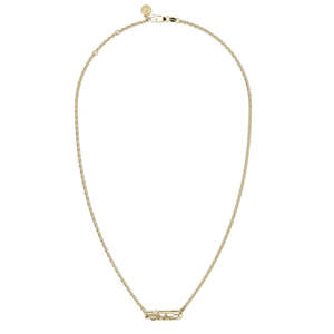 Stolen Girlfriends Club Scripted Pin Necklace – Gold Plated