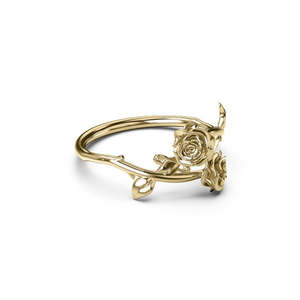 Stolen Girlfriends Club Rose Wrap Ring – Gold Plated (Q)