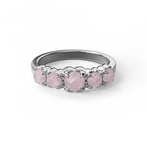 Stolen Girlfriends Club Halo Cluster Rose Quatrz Ring (L)