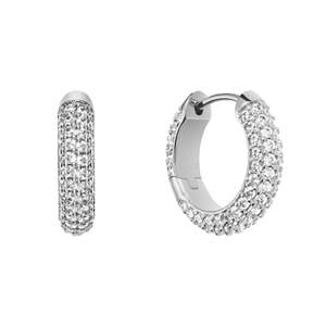 Daniel Wellington Pavé Crystal Earrings Silver