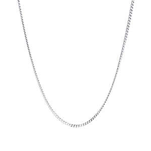 Sterling Silver Bevel Diamond Cut Curb Chain 48cm