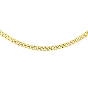 9k Yellow Gold Diamond Cut Curb Chain 50cm