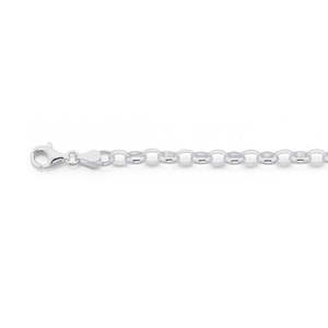 Omnia Oval Belcher Bracelet | Sterling Silver | 19cm