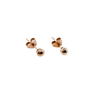 9k Rose Gold Ball Stud Earrings - 2.5mm