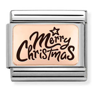 Nomination Merry Christmas 9K Rose Gold Composable Link