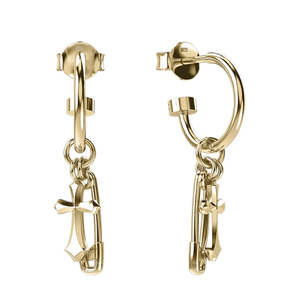 Stolen Girlfriends Club Gothic Pin Earrings - Gold Plated