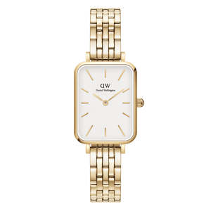 Ladies Watches: Daniel Wellington Quadro 5-Link Gold & White Watch