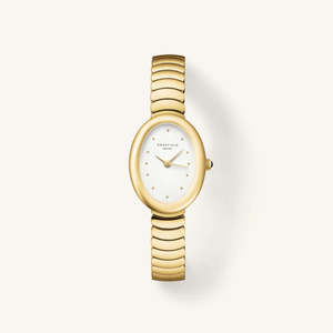 Ladies Watches: Rosefield Ovale White Gold Watch