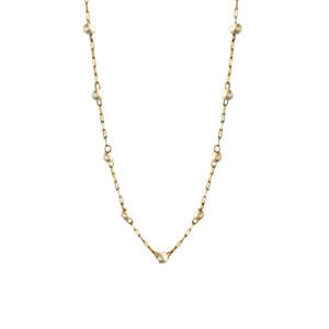 Lindi Kingi Petite Freshwater Pearl Necklace + Gold Plated