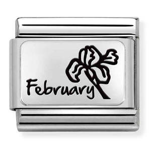 Nomination February Flower 925 Silver Composable Link