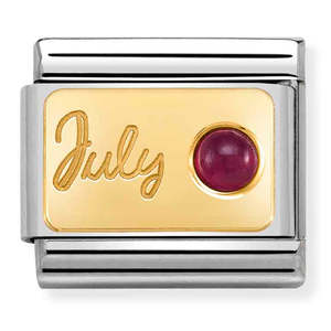 Nomination July Ruby in 18K Gold Composable Link