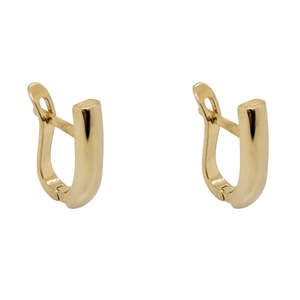 9k Yellow Gold U-Shape Huggies