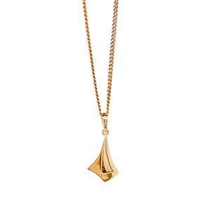 Fine Jewellery: 9k Yellow Gold Drop Pendant 45cm