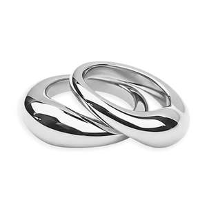 Silk & Steel Fusion Ring Set Silver