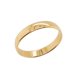 Rings: 9K Yellow Gold Half Round Plain Band (N)