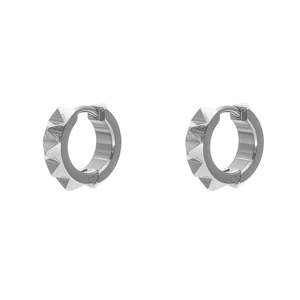 Silk & Steel Verge Sleeper Hoops Silver