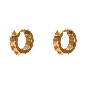 Silk & Steel Mini Verge Sleeper Hoops Gold