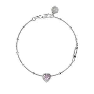 Stolen Girlfriends Club Dahlia's Heart Bracelet - Amethyst