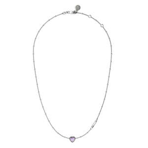 Stolen Girlfriends Club Dahlia's Heart Necklace - Amethyst
