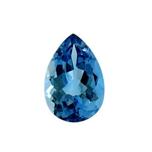 Swiss Blue Topaz Pear Cut Loose Stone ~1.6ct
