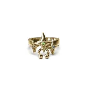 Stolen Girlfriends Club Cosmic Punk Multi Stone Ring - Gold Plated (S)