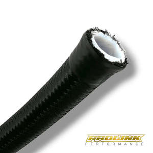 Ptfe Braided Hose: PROLINK PTFE Teflon Braided Black Nylon Coated Hose - Suit 200 / 570 Series Hose Ends