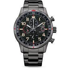 Citizen Watches: Gents Citizen Black Chronograph Watch CA0797-84E