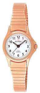 Olympic: Ladies Olympic Rose Gold Expanding Band Watch