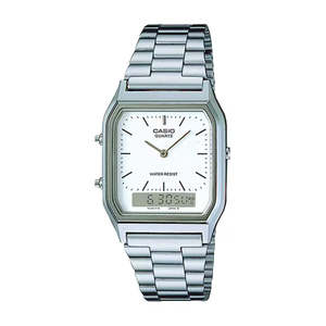 Brands: Casio  Vintage Duo Display Watch - Steel