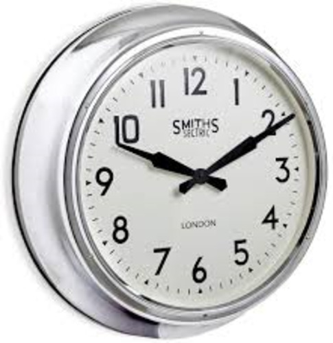 Wall Clocks 1: Smiths Sectric Chrome Retro Wall Clock