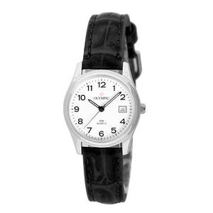 Olympic: Olympic Ladies Watch Leather Band - Steel