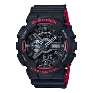 G Shock: Casio G-Shock Watch GA-110HR-1A - Black & Red
