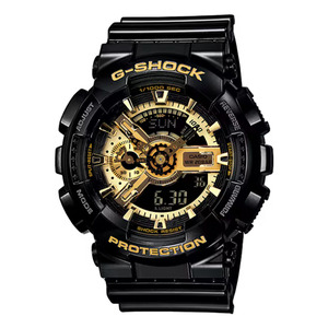 G Shock: Casio G-Shock Watch GA-110GB-1A - Black & Gold
