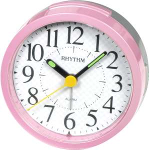 Rhythm Alarm Clock 9.2 cm - Pink