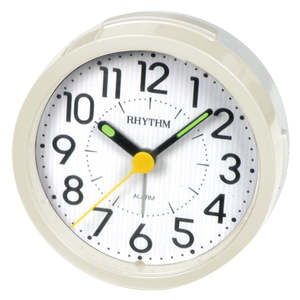 Rhythm: Rhythm Alarm Clock 9.2cm - White
