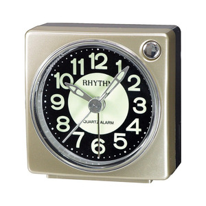 Rhythm Alarm Clock – Luminous Dial Gold