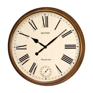 Rhythm Wooden Wall Clock 50cm – Westminster Chime