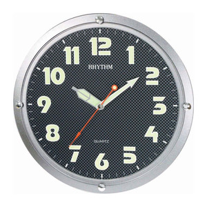 Brands: Rhythm Wall Clock 30.6cm – Super Luminous Dial Black