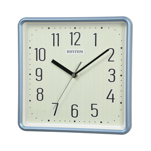 Brands: Rhythm Square Wall Clock 25.2cm – Glow in the Dark Dial Blue