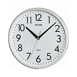 Brands: Rhythm Wall Clock 26cm – White 3D Numerals