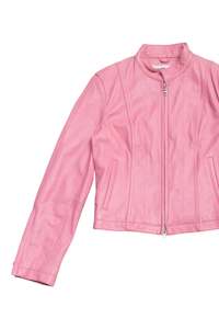 #136 Maxima pink genuine leather jacket | c. 164 | size 8