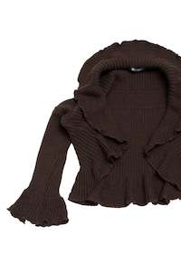 #181 Italian brown cardigan | c. 164 | size 8
