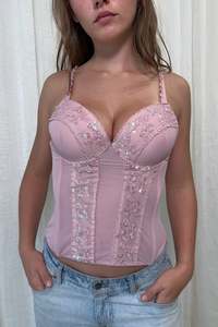 #11 Bustier Corset Top Pink | c. 172 | Size 6/8