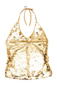 #14 Yamamay Sequin Knit Tank Top Gold | c. 172 | Size 12
