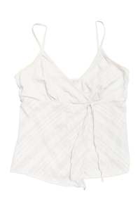 #23 Spaghetti Strap Wrap-front Camisole Top White | c. 172 | Size 8