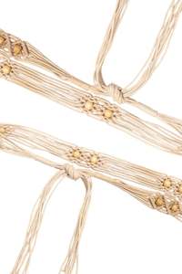 Accessories: #226 Macramé Rope Belt Beige | c. 171 | Size 110 cm