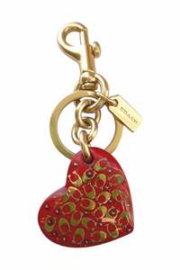 Accessories: #9 Coach Accessory Keychain / Bag Charm Red | c. 170