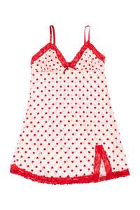 #106 Printed Babydoll Slip Red | c. 171 | Size 12
